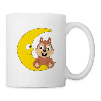 MOND - EICHHÖRNCHEN - TIER - KIND - BABY - Tasse - Weiß - Rechts