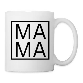 MAMA mit Quadrat Style Geburtstag Geschenk 2024 - Tasse - Weiß - Rechts