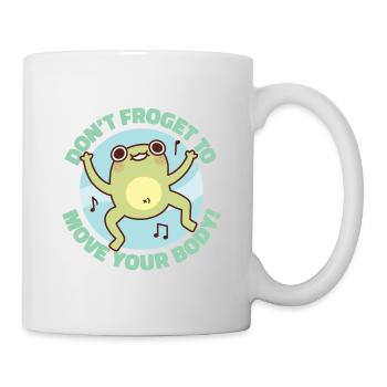 Drôle de grenouille Dont Froget pour déplacer votre jeu de mots corporel - Mug blanc - blanc - Droite
