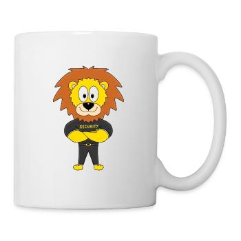 SECURITY - BODYGUARD - LÖWE - TÜRSTEHER - TIER - Tasse - Weiß - Rechts