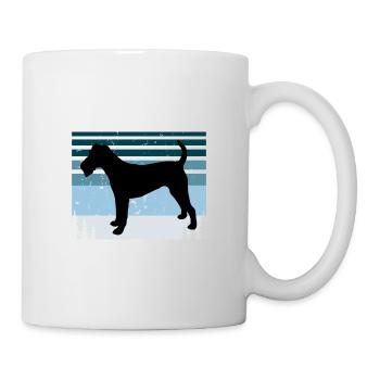 Irish Terrier Dog Lover Silhouette Vintage Sunset - Mug blanc - blanc - Droite