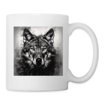 WOLF WOLF WILDES TIER - Tasse - Weiß - Rechts