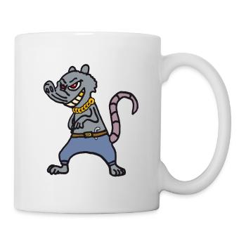 Ratte, rat, rats, Gangster, Bandit, ghetto - Tasse - Weiß - Rechts