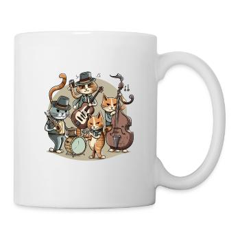 Feline Jazz Trio - Tasse - Weiß - Rechts