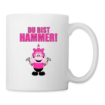 EINHORN - HANDWERKER - DU BIST HAMMER! - Tasse - Weiß - Rechts