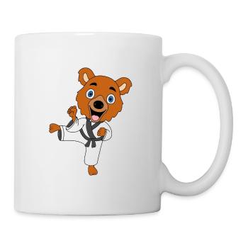 KAMPFSPORT - TEDDY - BÄR - KARATE - JUDO - TIER - Tasse - Weiß - Rechts