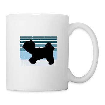 Kyi Leo Dog Lover Silhouette Vintage Sunset - Mug blanc - blanc - Droite