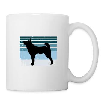 Karelian Bear Dog Lover Silhouette Vintage Sunset - Mug - white - Right