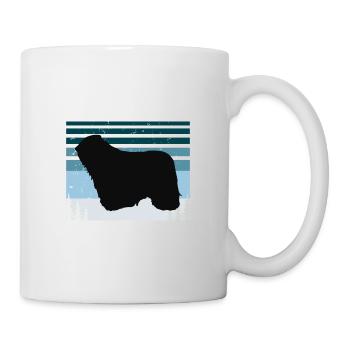 Komondor Dog Lover Silhouette Vintage Sunset - Mug blanc - blanc - Droite