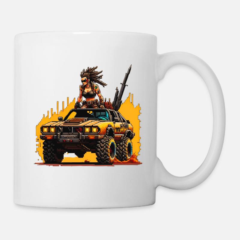 Post Apocalyptic Car - Mug - white