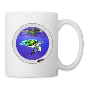 WINKYES Porthole Sea Turtle A.I. Art - Mug - white - Right