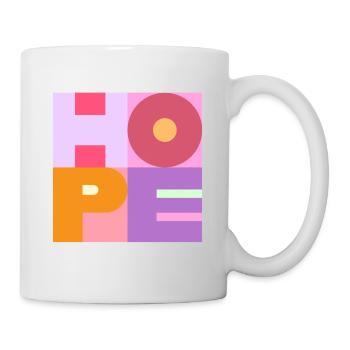 HOPE en multicolore - Mug blanc - blanc - Droite
