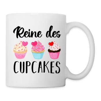 Reine des cupcakes cadeau pâtisserie patissière - Mug blanc - blanc - Droite
