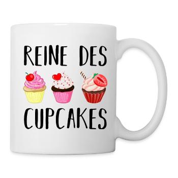 Reine des cupcakes cadeau pâtisserie patissière - Mug blanc - blanc - Droite
