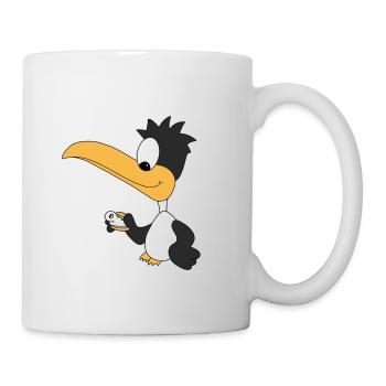 PINGUIN - FISCHBRÖTCHEN - FISCH - TIER - TIERISCH - Tasse - Weiß - Rechts