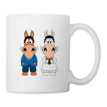 PFERDE - PONYS - HOCHZEIT - HEIRATEN - LIEBE - Tasse - Weiß - Rechts