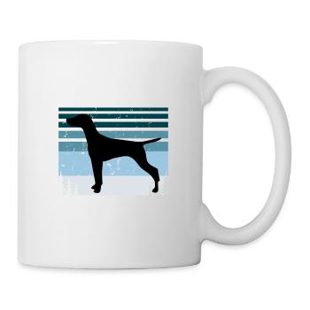 Vizsla Dog Lover Silhouette Vintage Sunset - Mug blanc - blanc - Droite