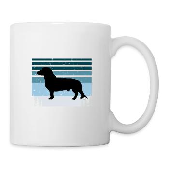Westphalie Dachsbracke Dog Silhouette Retro Sun - Mug blanc - blanc - Droite