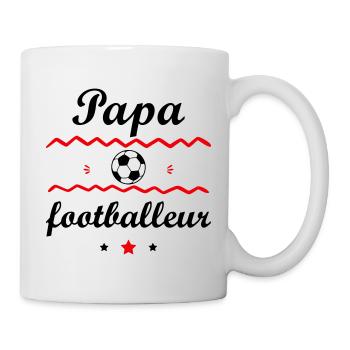 Papa footballeur, cadeau fête des pères - Mug blanc - blanc - Droite