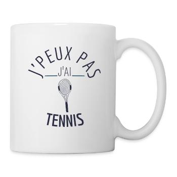 J peux pas j ai tennis - Mug blanc - blanc - Droite