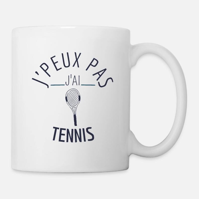J peux pas j ai tennis - Mug blanc - blanc