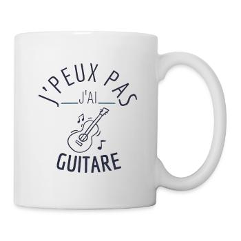 J peux pas j ai guitare - Mug blanc - blanc - Droite