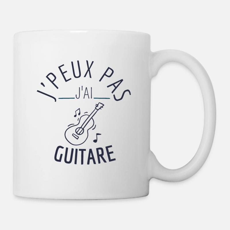 J peux pas j ai guitare - Mug blanc - blanc