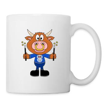 ZAUBERN - ZAUBERSTÄBE - KUH - BULL - RIND - STIER - Tasse - Weiß - Rechts