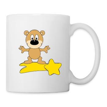 STERNSCHNUPPE - SURFER - TEDDY - BÄR - TEDDYBÄR - Tasse - Weiß - Rechts