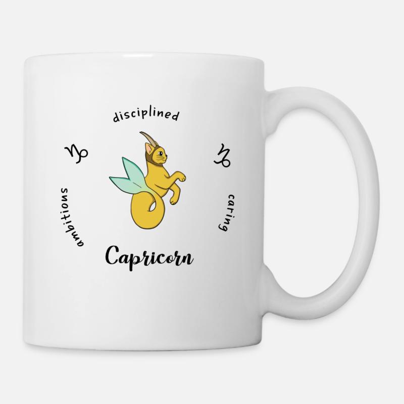 Steinbock Sternzeichen Tasse - Tasse - Weiß