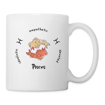 Tasse du zodiaque Poissons - Mug blanc - blanc - Droite