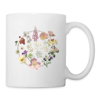 CHEMISE DE FLEURS SAUVAGES, FLEURS SAUVAGES BOHÈME POUR FEMMES - Mug blanc - blanc - Droite