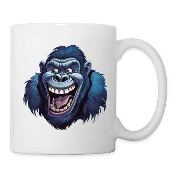 Funny gorilla grins - Mug - white - Right