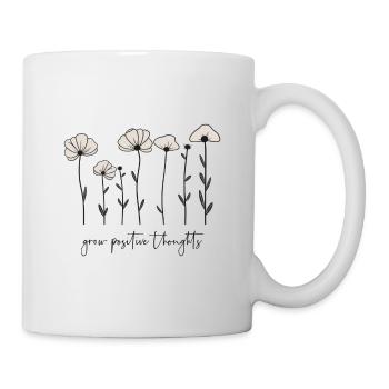 Grow positive thoughts - Mug - white - Right