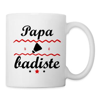 Papa badiste, cadeau fête des pères - Mug blanc - blanc - Droite