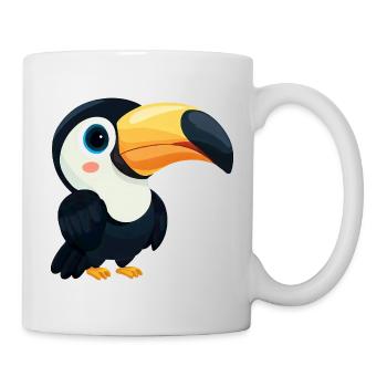 Minimalist Toucan with Blue Eyes - Design - Mug - white - Right