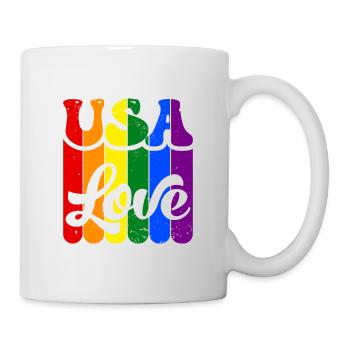 Celebrate Every Color: USA Pride Month! - Mug - white - Right