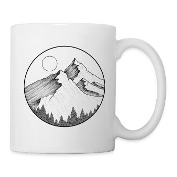 Mountain round logo - Mug - white - Right