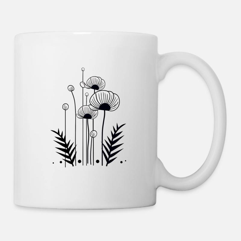 Blumen - Tasse - Weiß