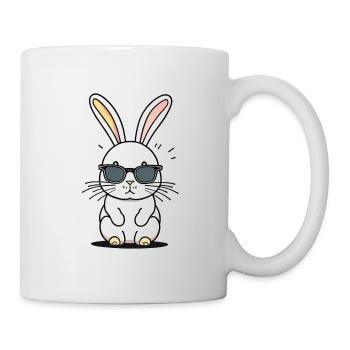 Lapin lunettes de soleil - Mug blanc - blanc - Droite