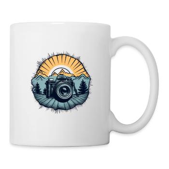Cooles Retro Kamera Logo - Tasse - Weiß - Rechts