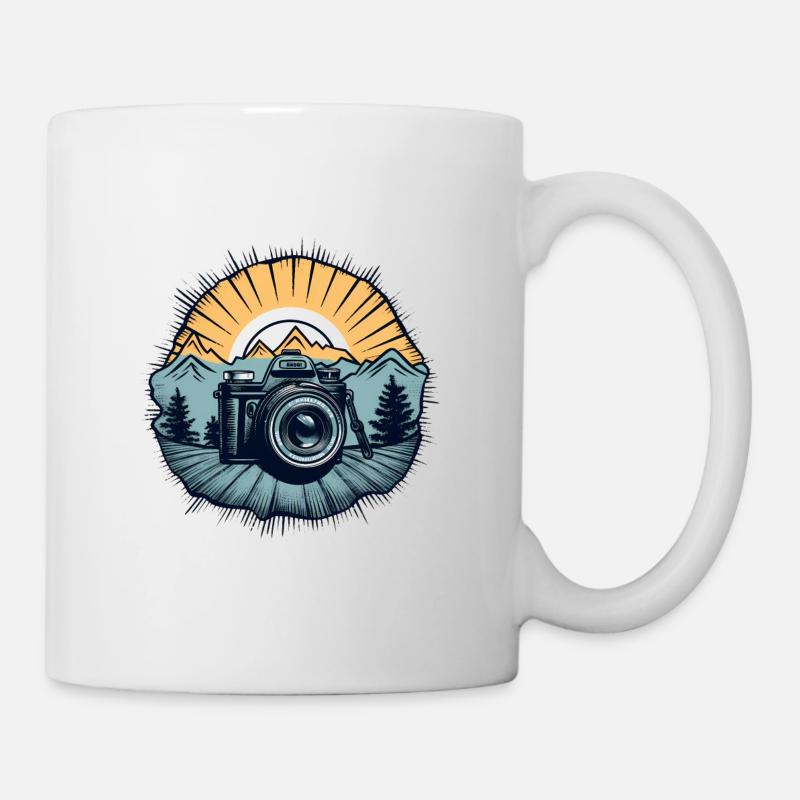 Cooles Retro Kamera Logo - Tasse - Weiß