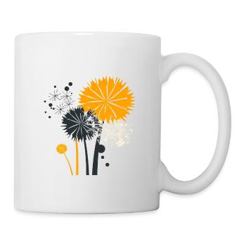 Beau pissenlit, motif de pissenlit - abstrait - Mug blanc - blanc - Droite