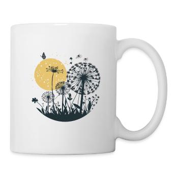 Beau pissenlit, motif de pissenlit - abstrait - Mug blanc - blanc - Droite