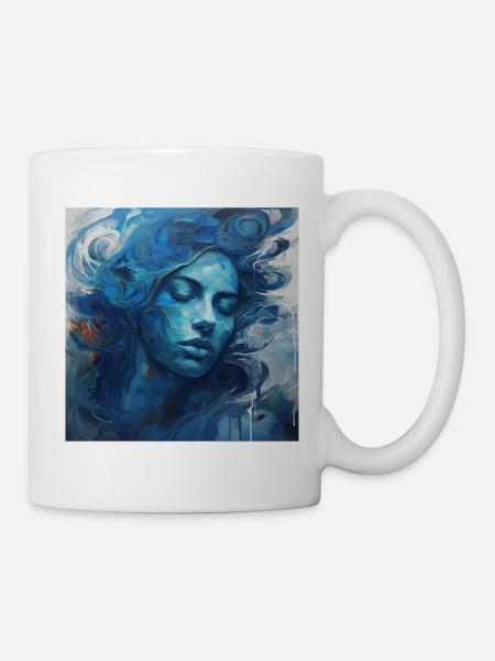 The blue woman - Mug - white