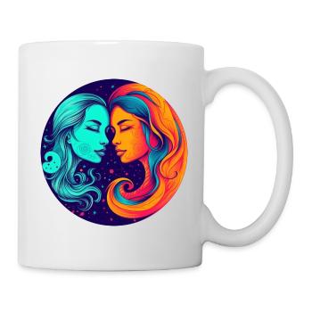 Ying et Yang LGBTQI+ Femmes lesbiennes - Mug blanc - blanc - Droite