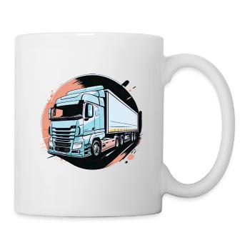 Camion Semi remorque - Mug blanc - blanc - Droite