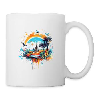 Sommerliches Design - Tasse - Weiß - Rechts