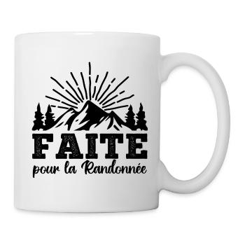 Faite pour la randonnée cadeau pour randonneuse - Mug blanc - blanc - Droite