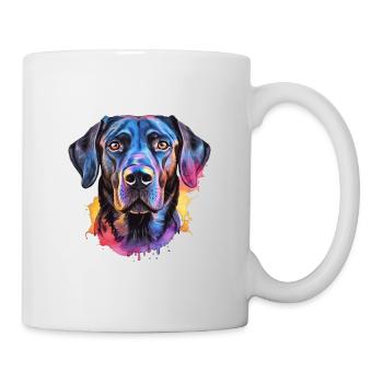 Ein farbenfroher Labrador - Tasse - Weiß - Rechts